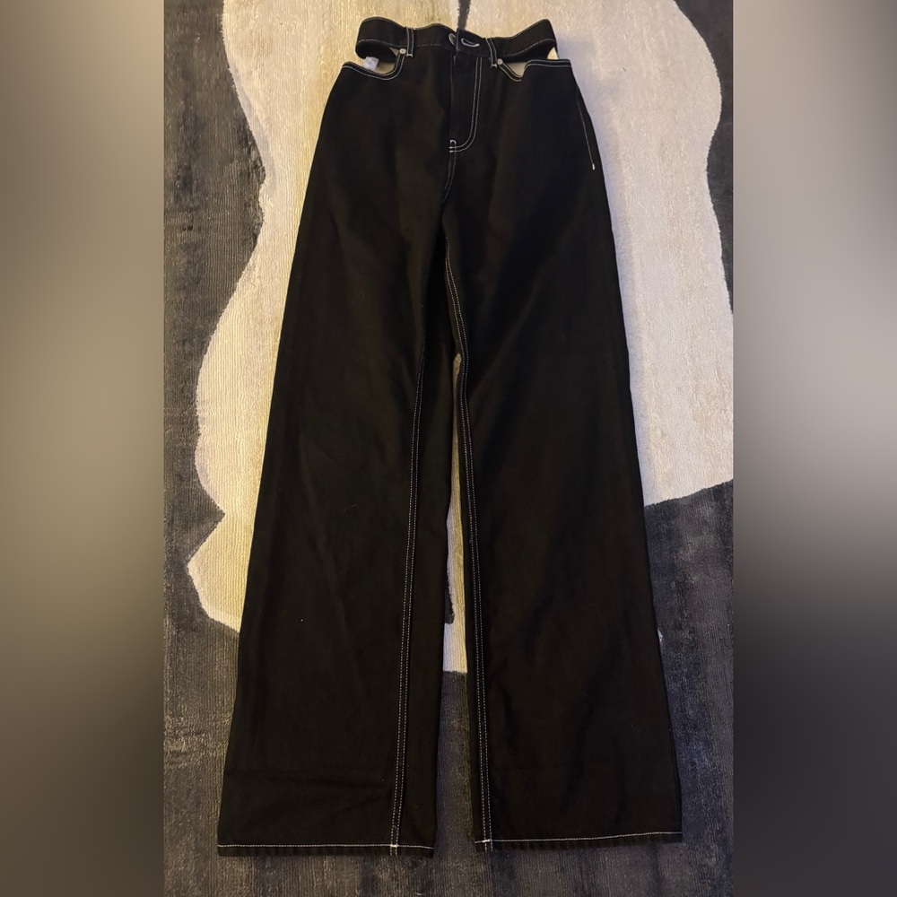 1000% authentic Maison Margiela wide leg black jeans size 36